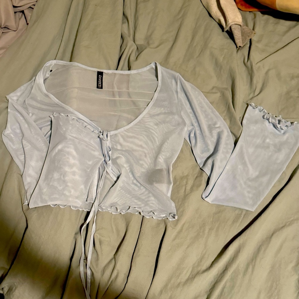 Mesh never worn blue cardigan